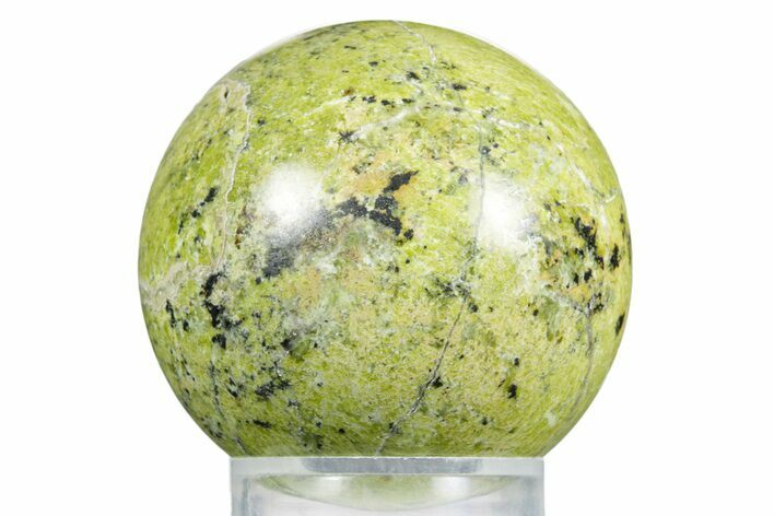 Polished Lizardite With Hematite Sphere #350141